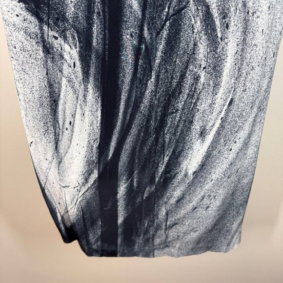 Go by Go Silk 100% Silk Black Gray Marble Print Women's Dress Size Small - Picture 10 of 15